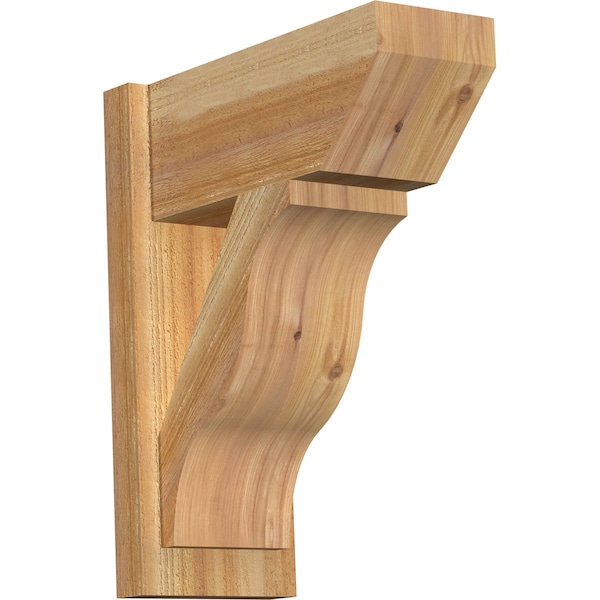 Ekena Millwork Funston Slat Rough Sawn Outlooker, Western Red Cedar, 8"W x 18"D x 22"H OUT08X18X22FST06RWR - main